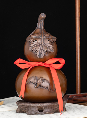 紫铜小葫芦摆件福禄铜葫芦福从天降家居客厅酒柜卧室床头柜装饰品