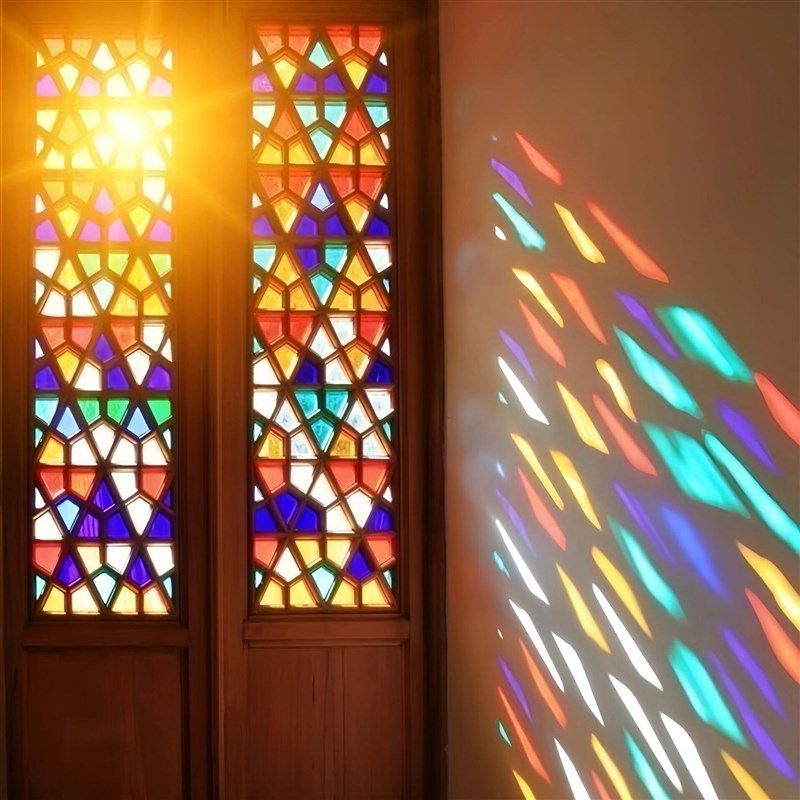 复古门定制海棠花玻璃推拉门店铺满洲窗艺术玻璃折叠门屏风隔断