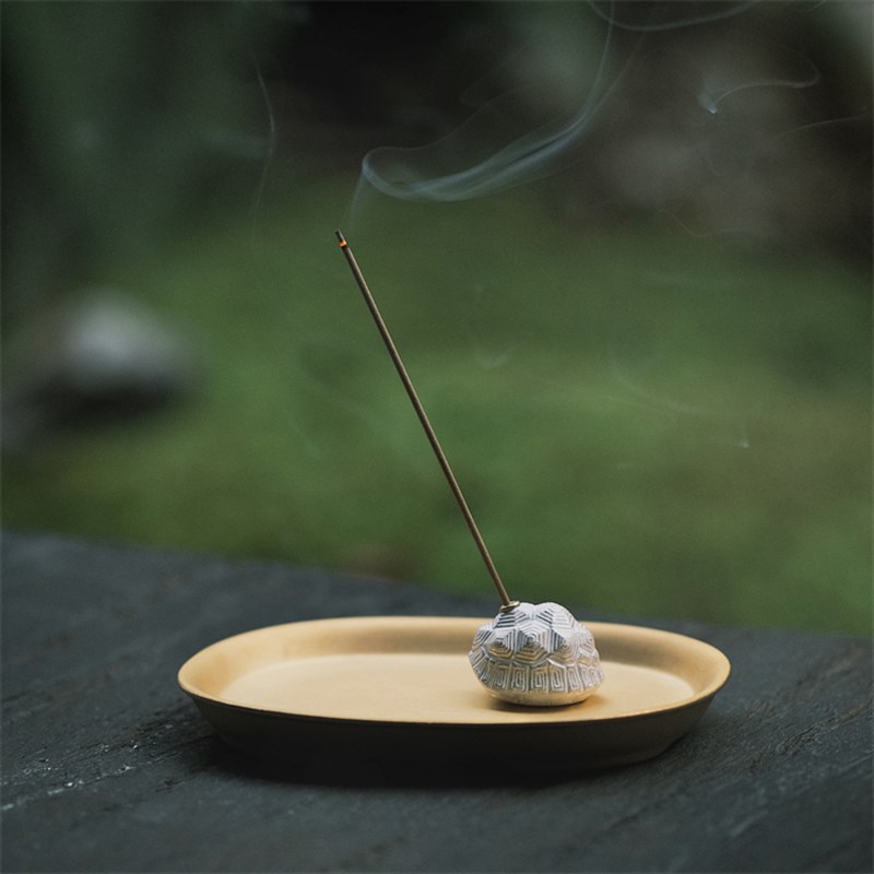 不亦室 富甲天下银釉香插 陶瓷龟甲 茶道具香道具 文人空间器具