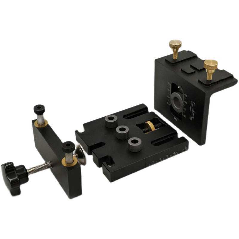 优选木工三合一打孔定位器板式家具打孔器圆木榫拼板 二合一工具