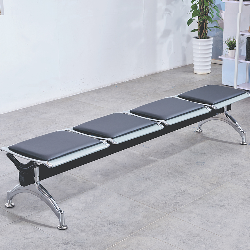 三人位连排椅无靠背平板等候椅机场椅长排椅候诊椅公共座椅输液