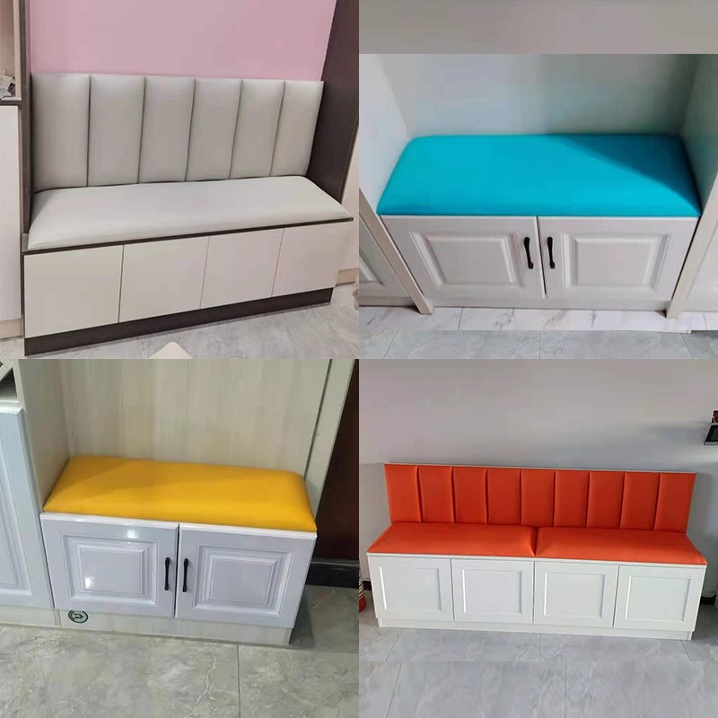 卡座软包换鞋凳坐垫定制墙围靠背家用餐厅椅子垫玄关靠垫