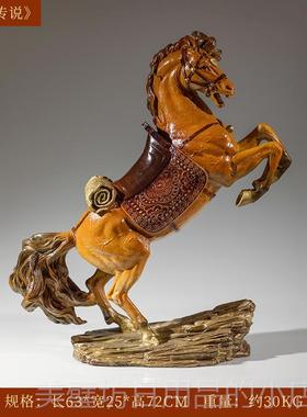 高档战马传说》铜金岁月全黄铜《马摆件新中式房客书办公室桌厅面