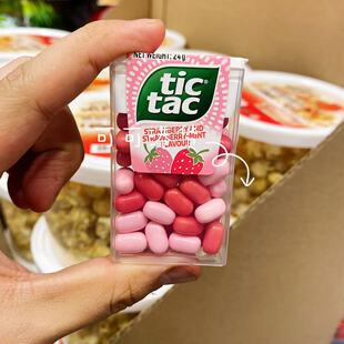 香港代购 意大利进口TICTAC嘀嗒薄荷罐装薄荷糖草莓味/香橙味 24g