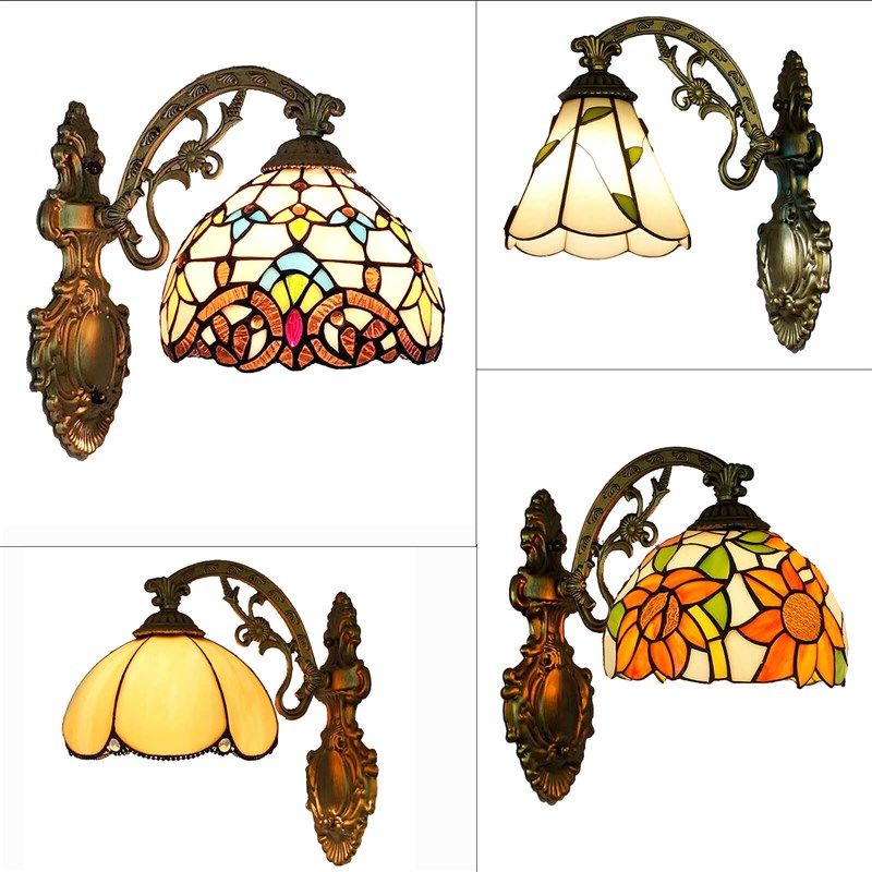 欧濠蒂凡尼欧式壁灯卧室床头灯复古创意客厅餐厅阳台过道楼梯灯,家装灯饰光源,壁灯,淘宝优惠券,粉丝福利购,淘宝优惠卷