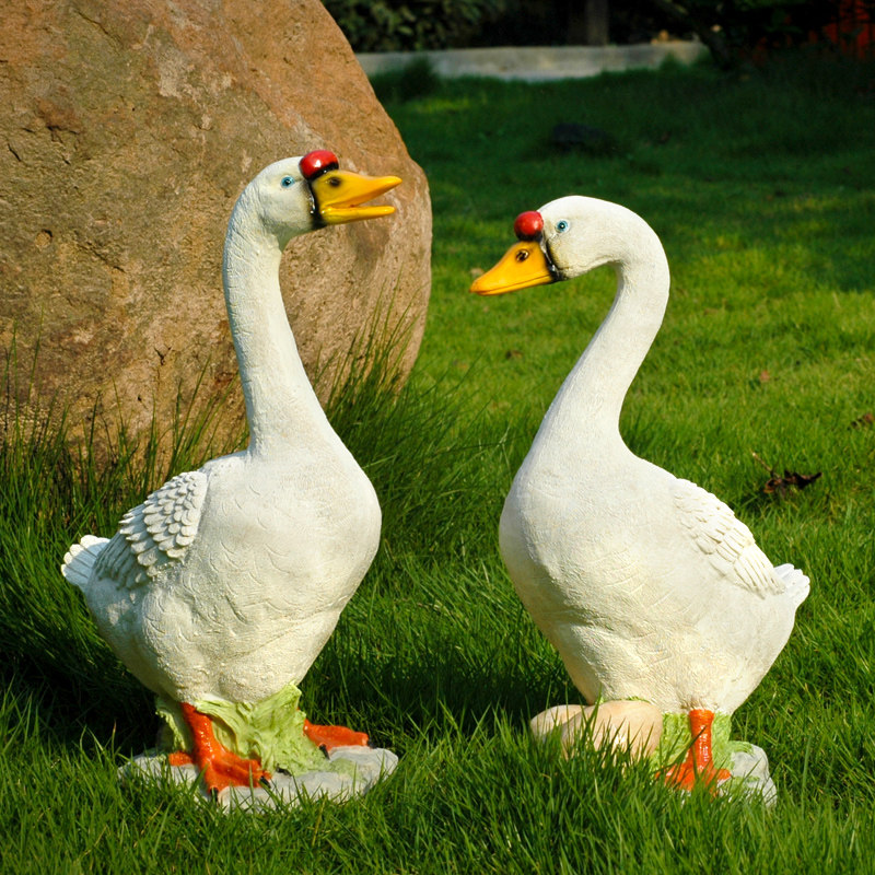 仿真动物白鹅庭院花园公园草坪装饰品摆件新型树脂工艺品礼品造景,家居饰品,户外/庭院摆件,淘宝优惠券,粉丝福利购,淘宝优惠卷