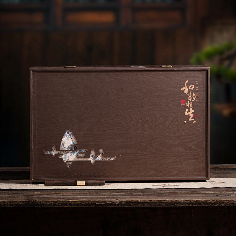 高档普洱茶茶饼包装盒200克357克双茶饼福鼎白茶礼盒空盒赠送茶针