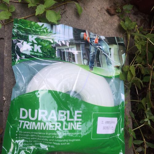 KKK(500G)耐磨白色红色割草线打草线尼龙线尼龙绳割草头割灌机