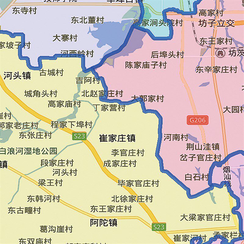 2021新款潍坊市地图贴图办公室挂图高清防水墙壁贴超大装饰画定制