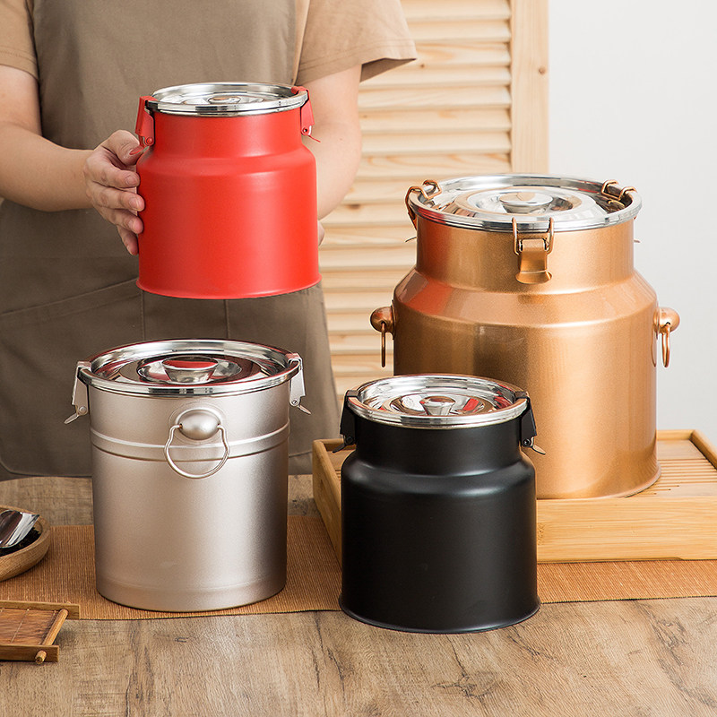 茶叶桶不锈钢大号密封茶叶桶茶叶罐加厚存茶叶罐茶叶桶储茶密封桶
