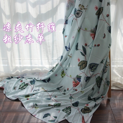 夏季凉爽竹纤维床单单品 沉甸甸粗布舒适爽滑软凉席双人230*250cm