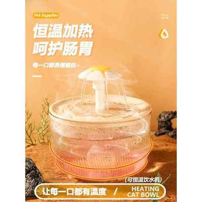 猫咪饮水机自动循环恒温加热冬季喝水器流动小猫酸奶机宠物喂水碗