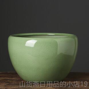 高档瓷养鱼睡莲碗莲专号用盆陶缸大水养植物一叶莲荷花绿植水培花