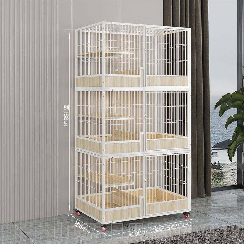 高档繁育笼别墅示猫笼子大空间猫舍实木猫猫咪笼猫屋两层超三层展