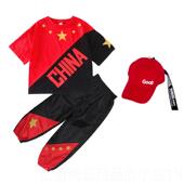 高档童装 幕 女运会开动式 儿童街舞潮服夏季 童男童嘻哈风演出服套装