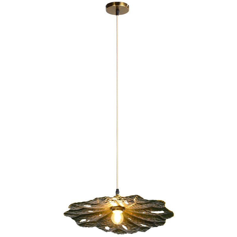 异丽泰国东南亚风格铁艺吊灯泰式荷叶别墅楼梯餐厅灯饰复古灯具