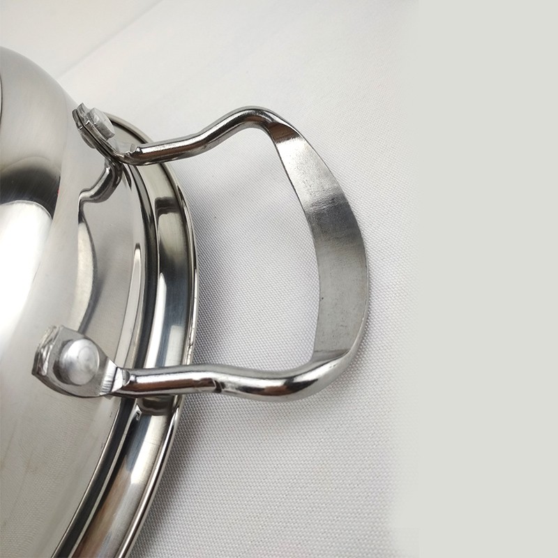 加厚不锈钢复底焖锅酒店专用锅家用浅汤锅火锅海鲜锅三汁焖锅通用