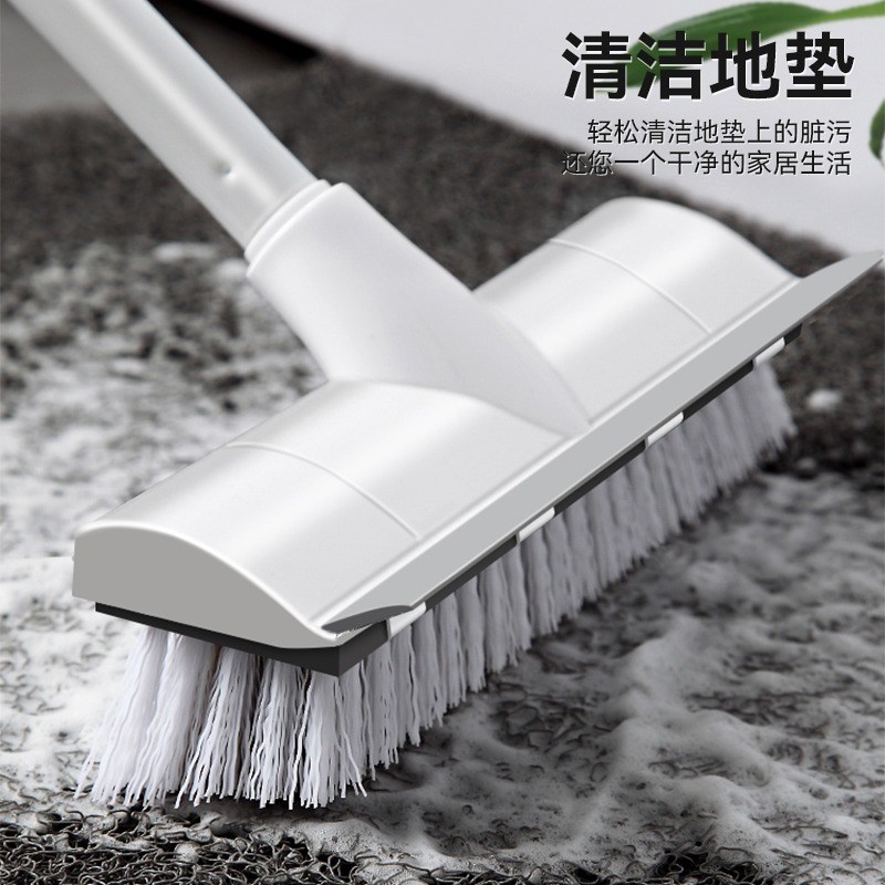 P2卫生间地刷长柄浴室扫水刷子硬毛洗手间刮水器两用地板