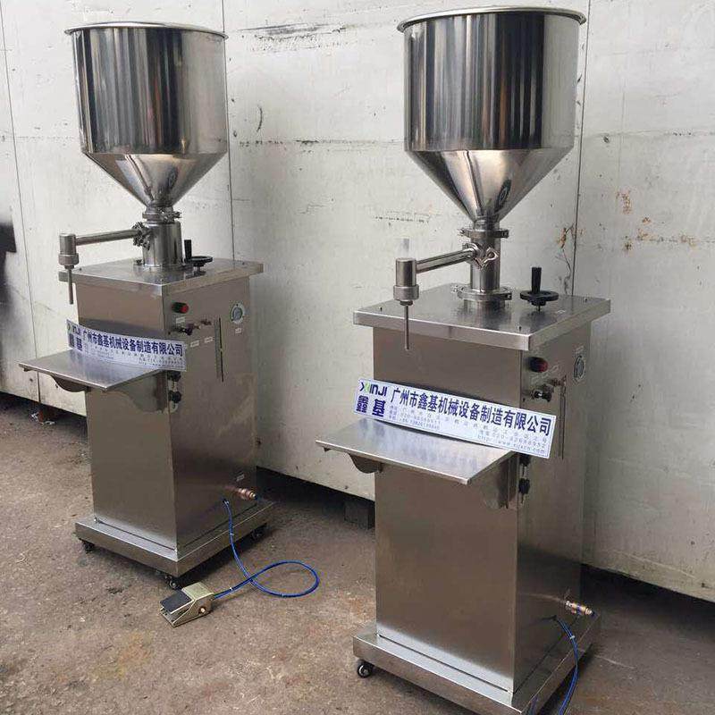 厂家定制立式膏体液体两用灌装机机油酒水定量半自动立式灌装机