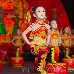 正品装腰鼓服服、击鼓服、开童舞场舞舞蹈表演、中式台节庆男女表