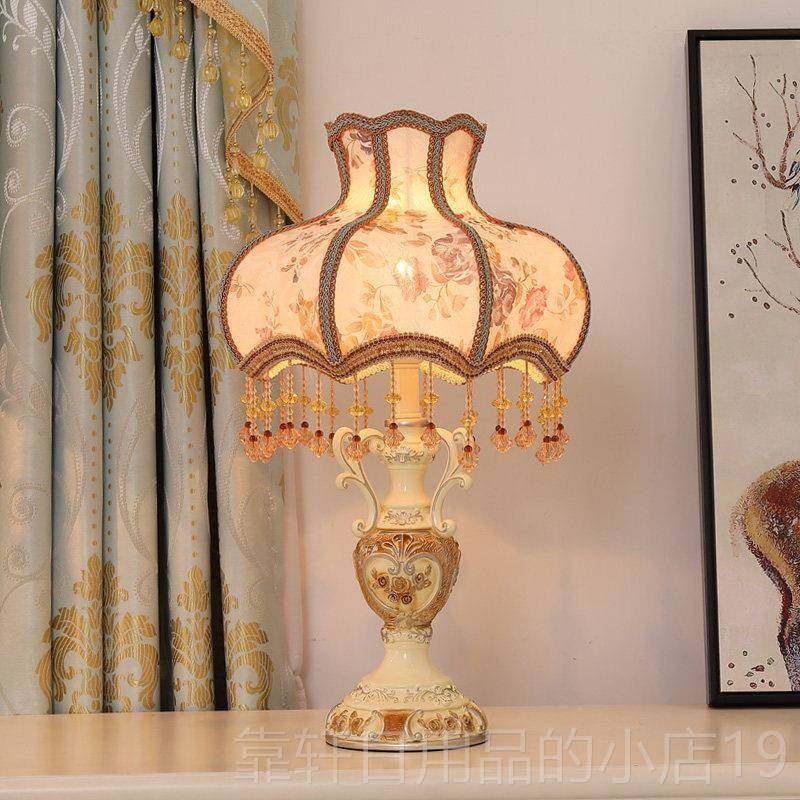 正品欧式台灯豪华浪漫时尚覆家居插件主古卧灯室床头灯遥控亮可调
