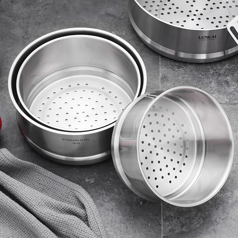 30电饭煲蒸笼不锈钢蒸格小笼包蒸屉蒸架蒸盘圆形小孔篦子蒸馒头