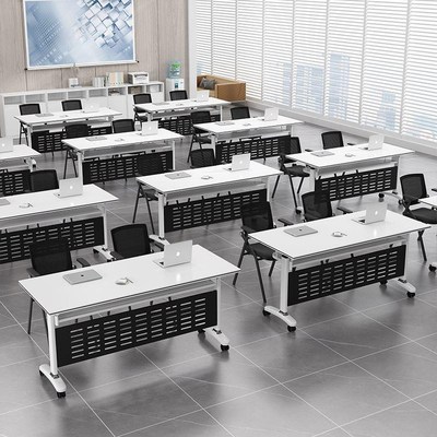 桌子会议桌简约现代办公桌活动可桌双人培训桌长方形拼接