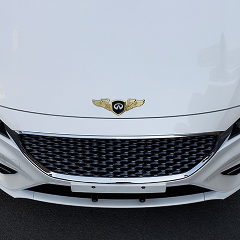 英菲尼迪QL Q70L QX QX0 QX70改装专用机盖标金属车标装饰