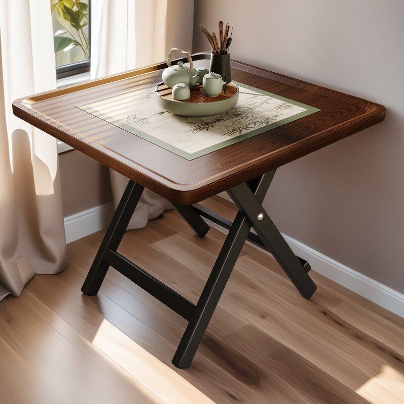 豪美达折叠桌家用小户型餐桌出租屋吃饭桌麻将桌方桌简易学习桌