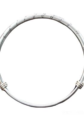 正品9度一苦子厄足银镯999银心经万字符推拉手镯可切调节