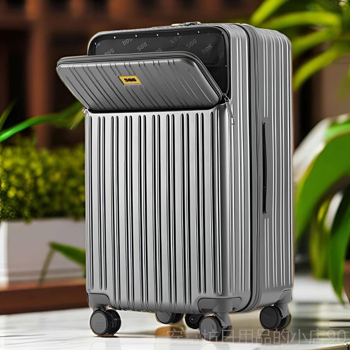 正品SGG前箱开口行李箱向轮大容箱量拉杆旅万行箱女20寸多功能登