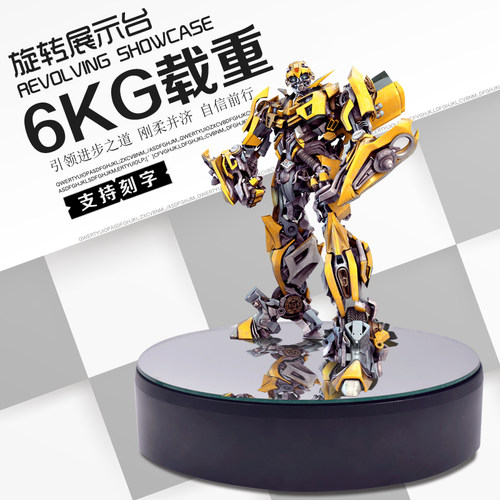 电动展示台玻璃旋转台主图视频拍摄道具转盘倒影镜面调速支持USB