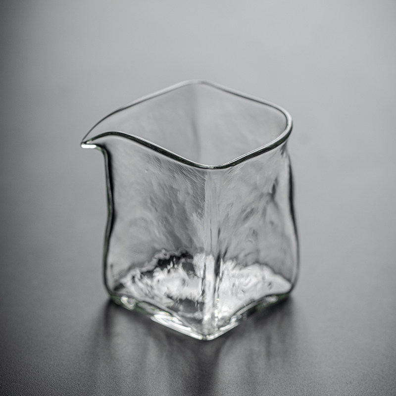 草木祠 加厚耐热高硼硅玻璃公道杯四方玻璃分茶器茶海匀杯大公杯