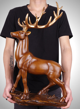 鹿摆件工艺品客厅玄关电视柜酒柜装饰品书房摆设办公室梅花鹿摆设