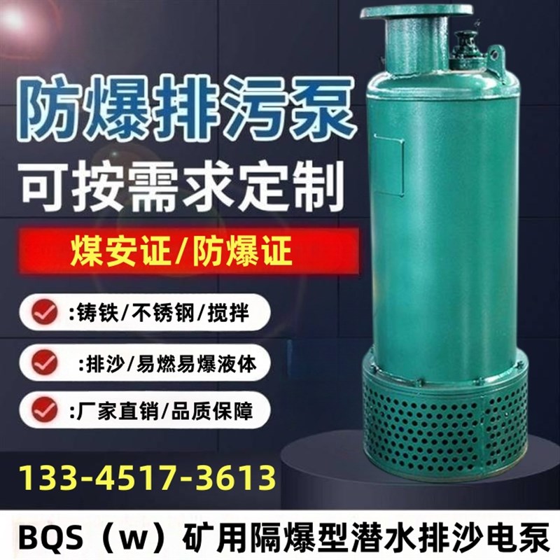 BQS矿用隔爆型潜水排沙WQB防爆排污电泵FQW风泵BQG隔膜泵QJ深井泵