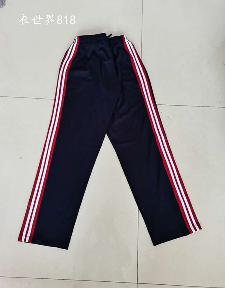 春秋新款红底两道定做运动校服