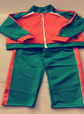 定制中小学生新款春秋套装绿色长袖上衣裤子两件套班服园服可定做