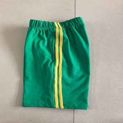 中腰深蓝校服宽松短裤