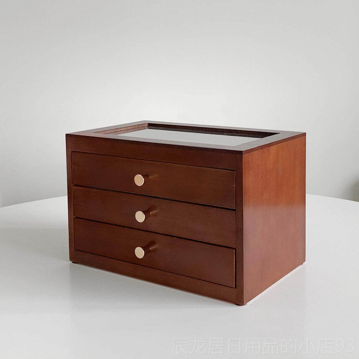 正品木项质多层复古首饰盒多能功大容量高级饰品纳收盒戒指链珠宝,收纳整理,首饰盒,淘宝优惠券,粉丝福利购,淘宝优惠卷