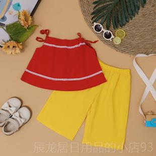 正品夏儿童集体季舞表演服装香蕉扇与舞奶奶桥牌蹈服的装和道具相