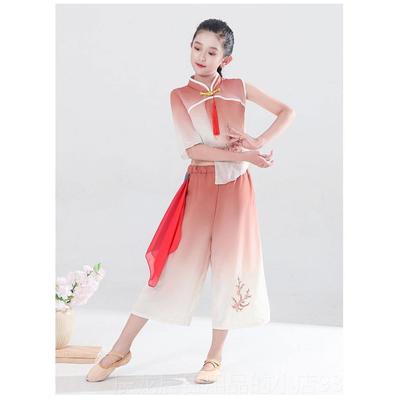 正品少古儿河万泉水清清舞蹈经典红色斗笠演出服爱国又红歌典表演