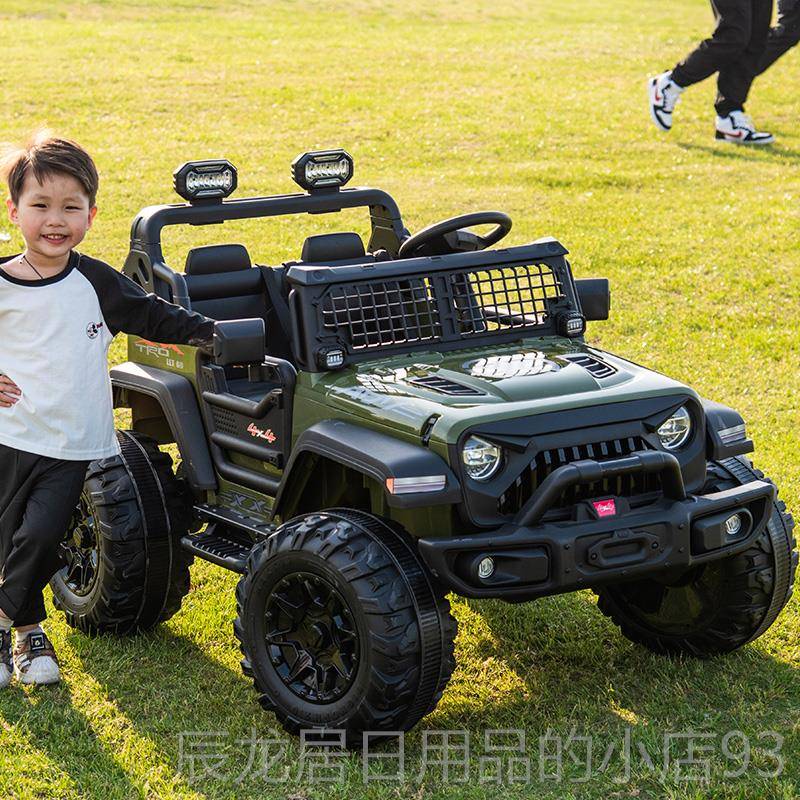 正品双座儿车童电动四轮汽车男坐女宝可宝四驱遥控玩具车小孩人越