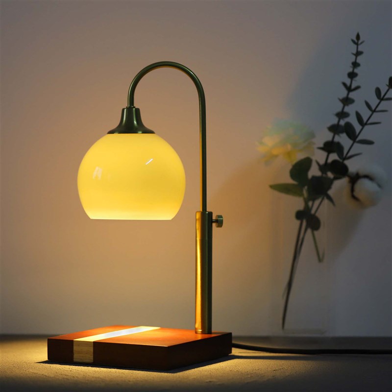 融蜡灯香薰灯圆弧可升降蜡烛灯无火无烟插电定时融烛灯卧室小台灯