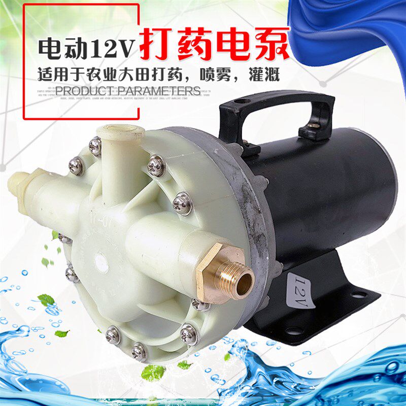 12v高压电动打药机水泵喷雾器喷药机泵农用药水机弥雾小型多功能