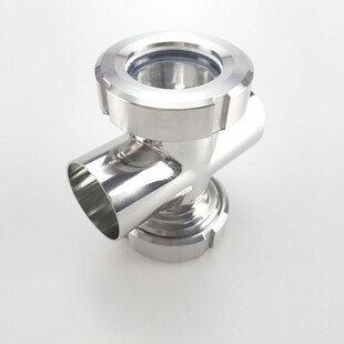 304不锈钢卫生级焊接四通视镜 直通可视管道视镜 视盅 焊接十字镜