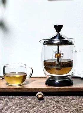 雅风双层玻璃滤压壶耐高温法压壶冲茶器手冲家用咖啡器具过滤杯