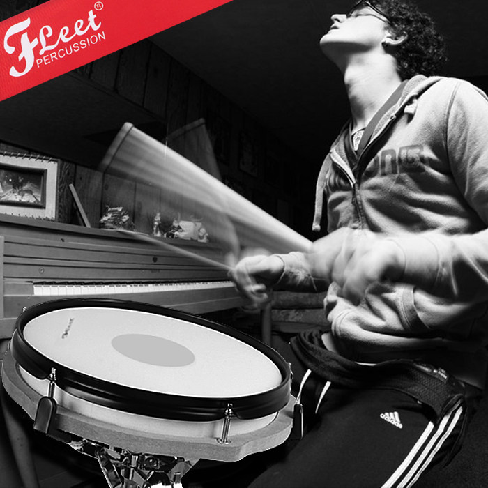 哑鼓垫12寸架子鼓弹性练习鼓静音消音垫爵士鼓训练打击板仿真鼓皮