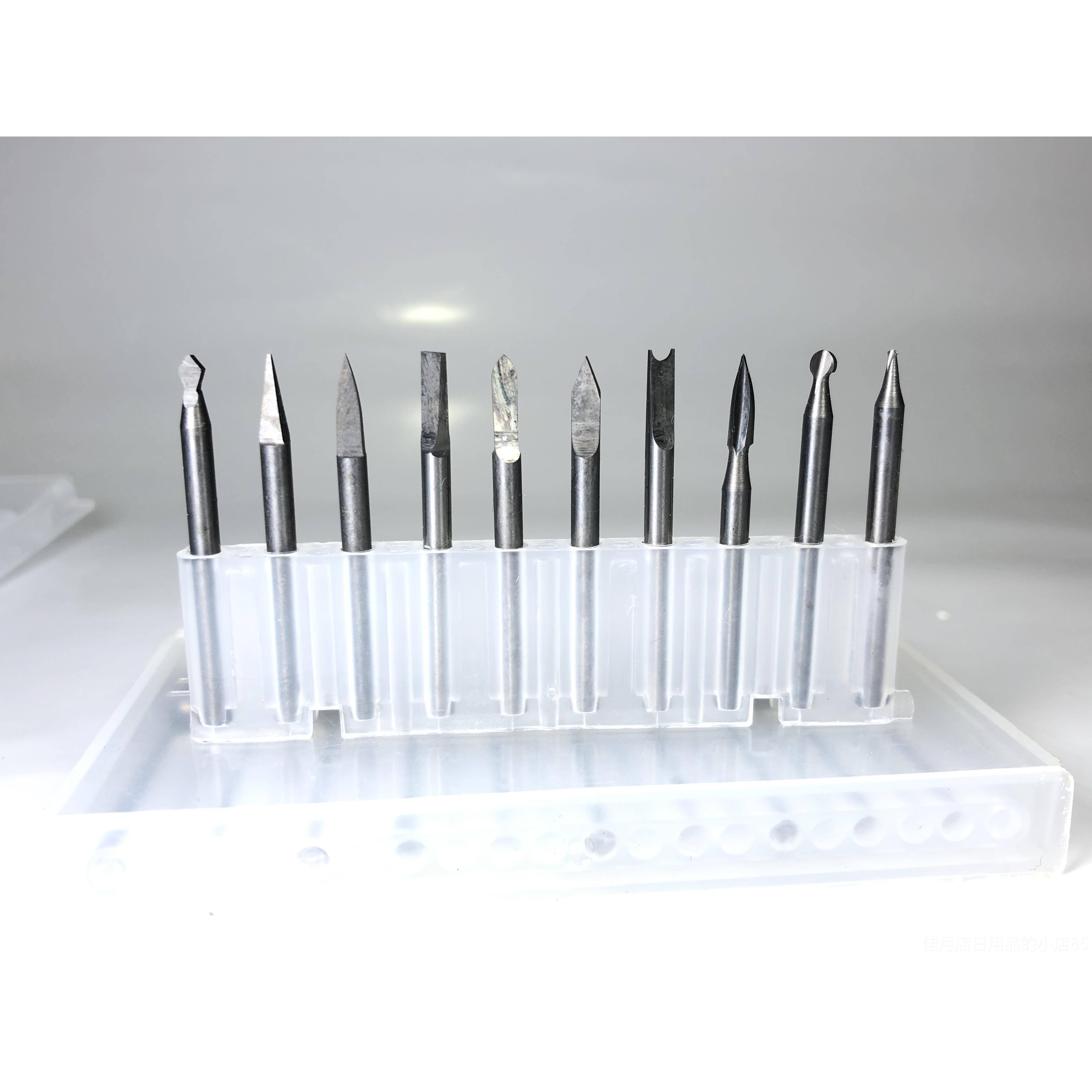 高档电动钨木钢雕工具十支套各装锋利3耐用可雕种精美图案.0杆