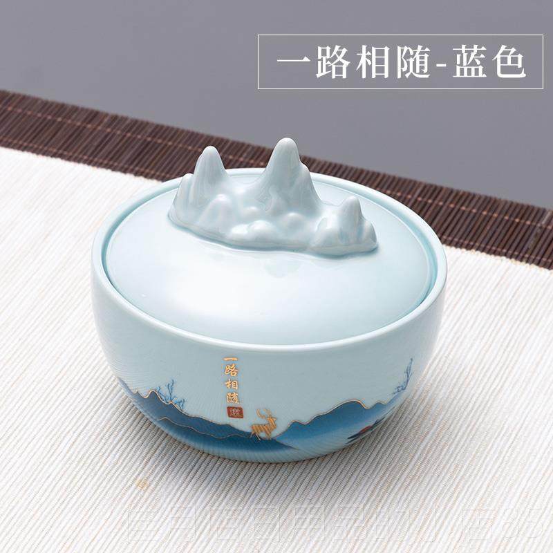 高档墨带盖火砚锅台陶瓷保湿墨碟不干书法专用不干笔墨池毛笔墨蝶