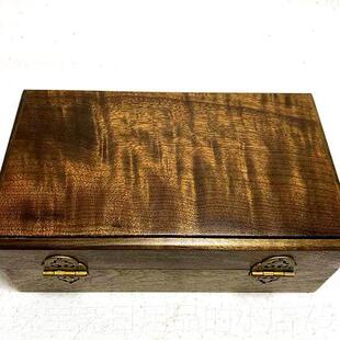 高档黄金南银沉木覆首藏饰盒耳环项炼珠宝董收盒古榫卯古风格收纳